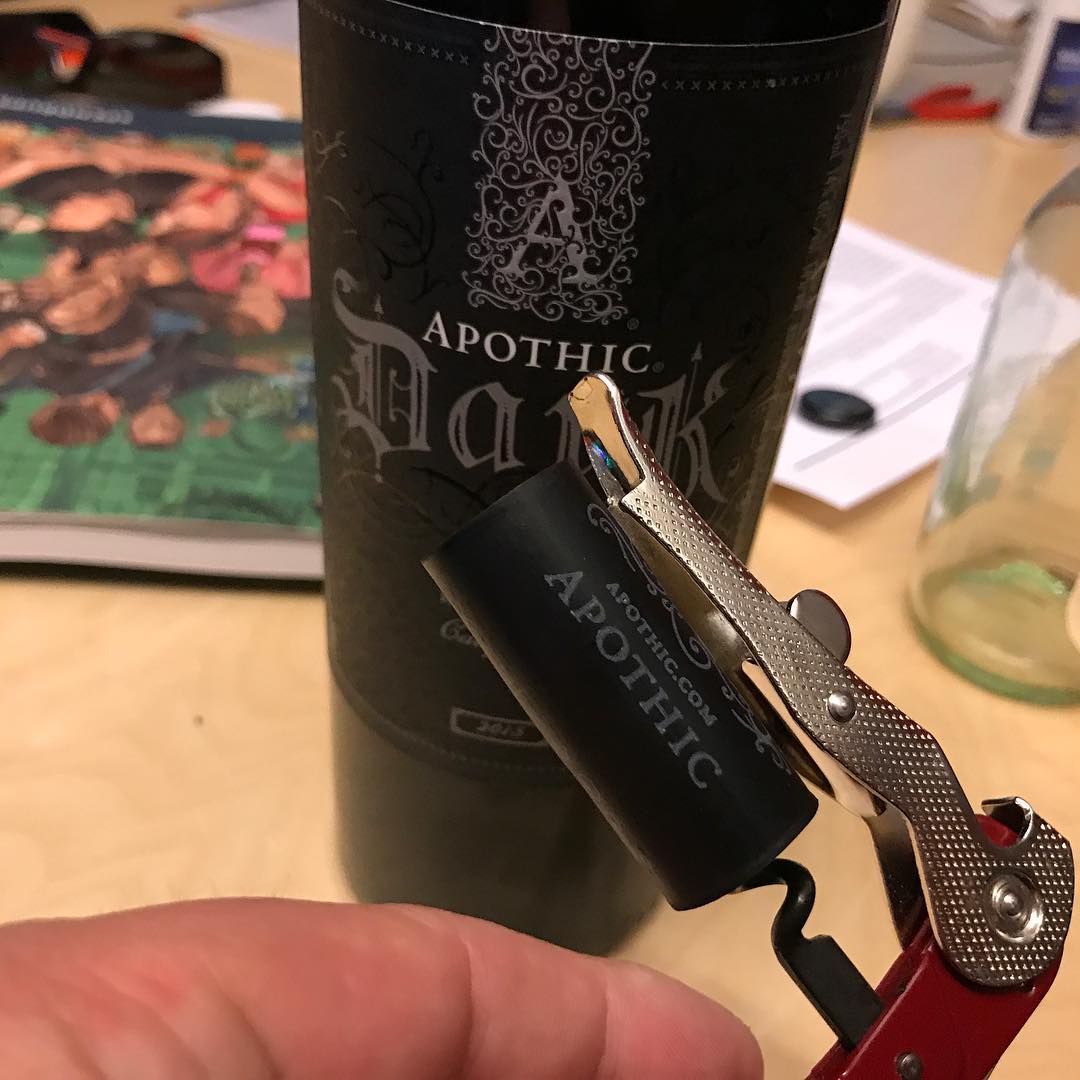 Wine tasting for the festival today. Cool bottle and branding. But not spot on. - 1495654978